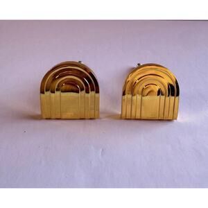 SET OF 2 RAINBOW GOLD POLISHED DOOR KNOBS EASY SCREW IN ( 6 Available )